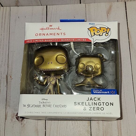 2022 Funko Pop! Hallmark Jack Skellington/Zero Ornaments  Limited Edition - Picture 1 of 6